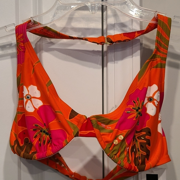 Baja Blue Orange Tropical Bikini - Picture 2 of 8